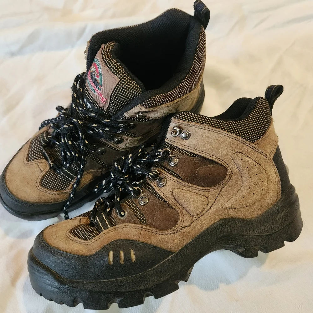 Brahma Steel Toe Work Boots Leather Hiking Safety Brown Size 7